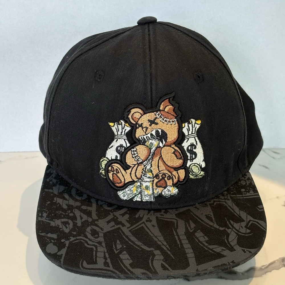 Top Level Robot Bear Savage No Time Off Back Snap Bb Hat For Men